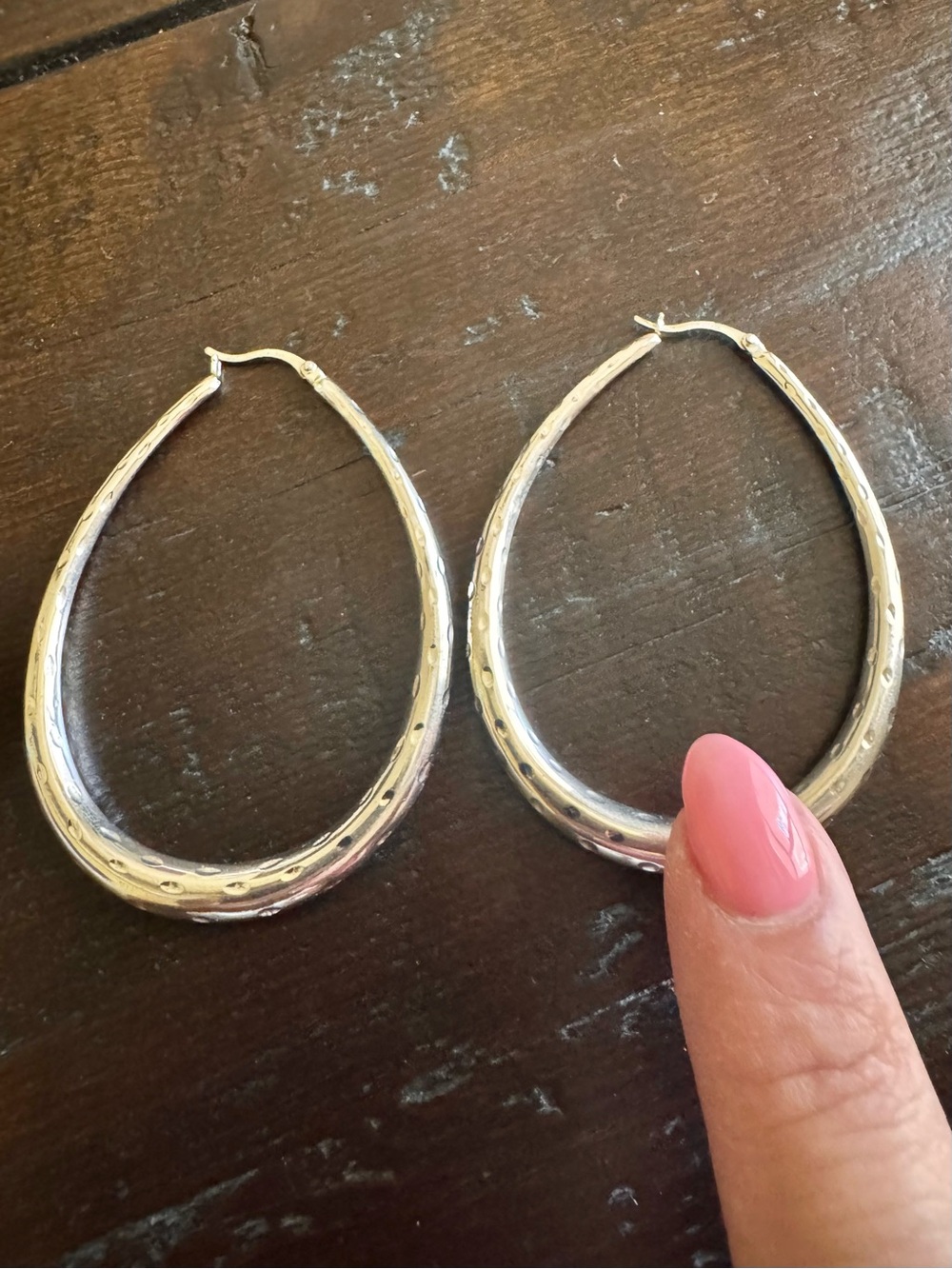 Silver plated Teardrop Hoop Earrings - Elegant Women Jewelry